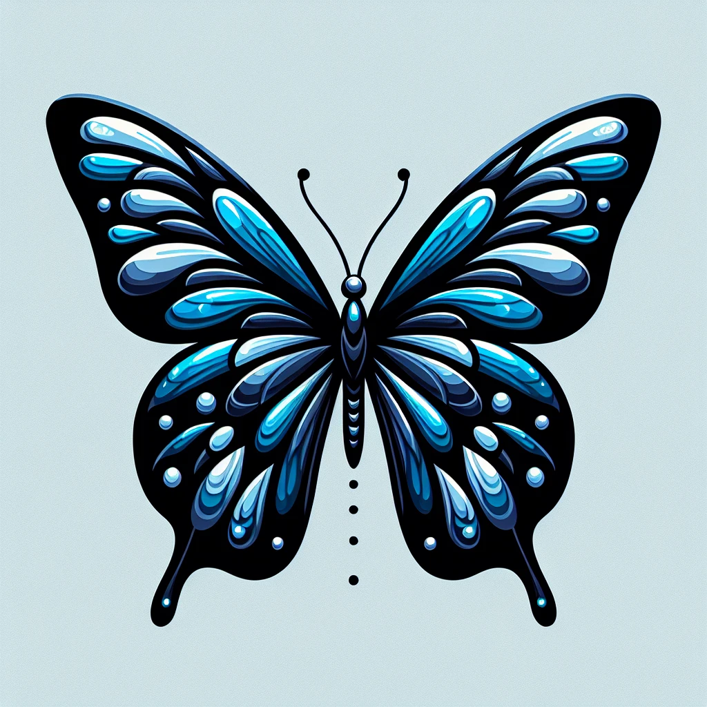 Black and blue butterfly meaning