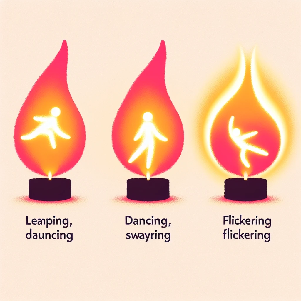 Candle flame meaning jumping dancing flickering