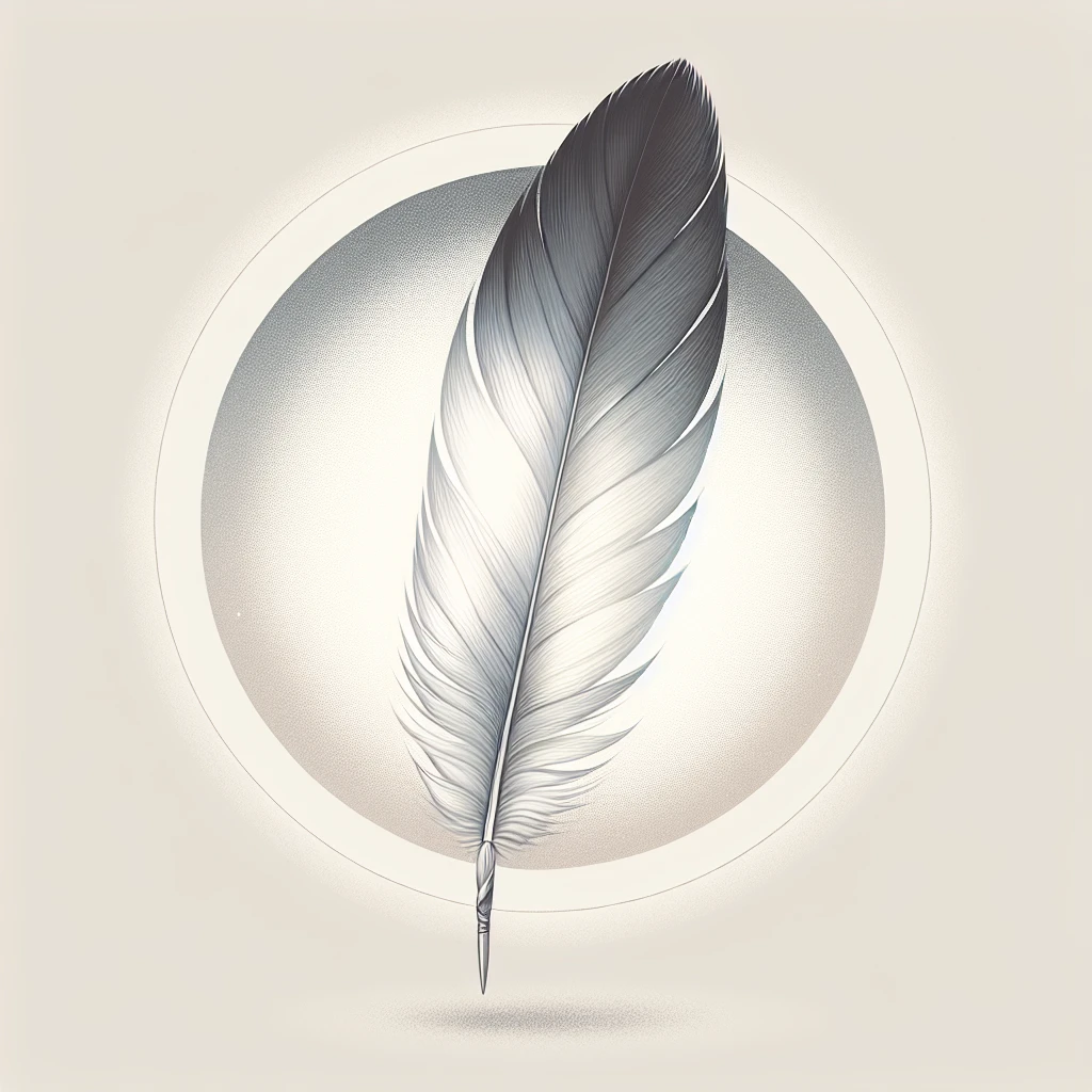 Grey and white feather meaning