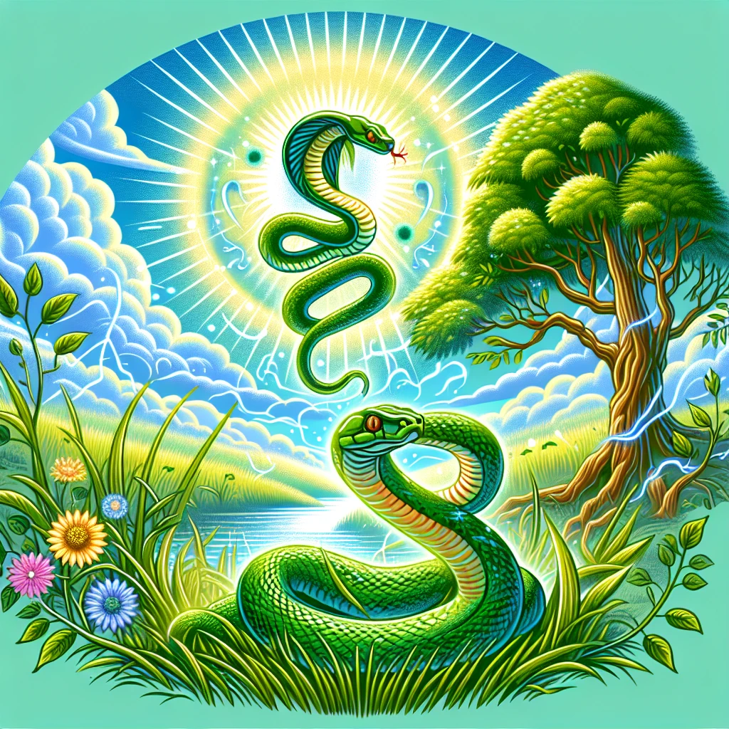 Spiritual meaning of seeing a green snake